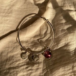 metallic charm bracelet